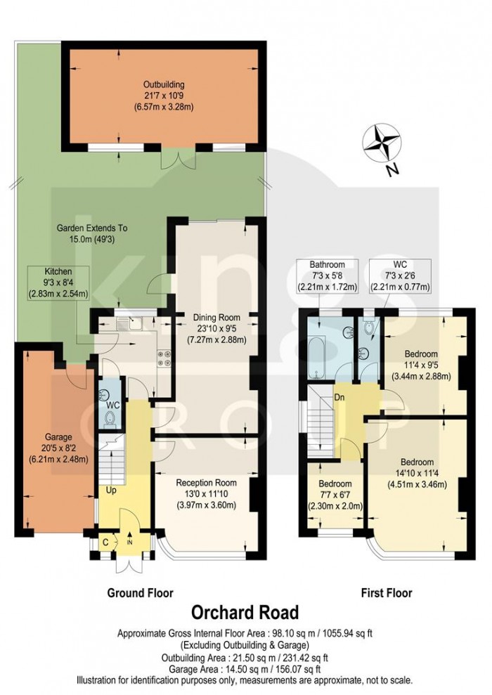 Floorplan for Orchard Way, Enfield