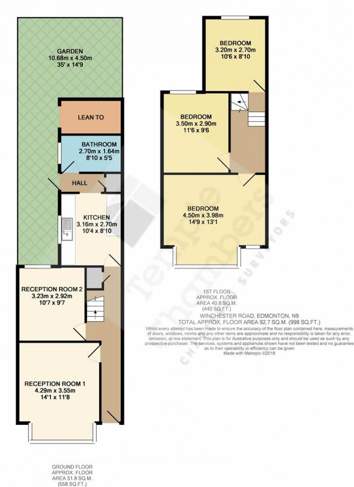 Floorplan for Winchester Road, Edmonton, N9