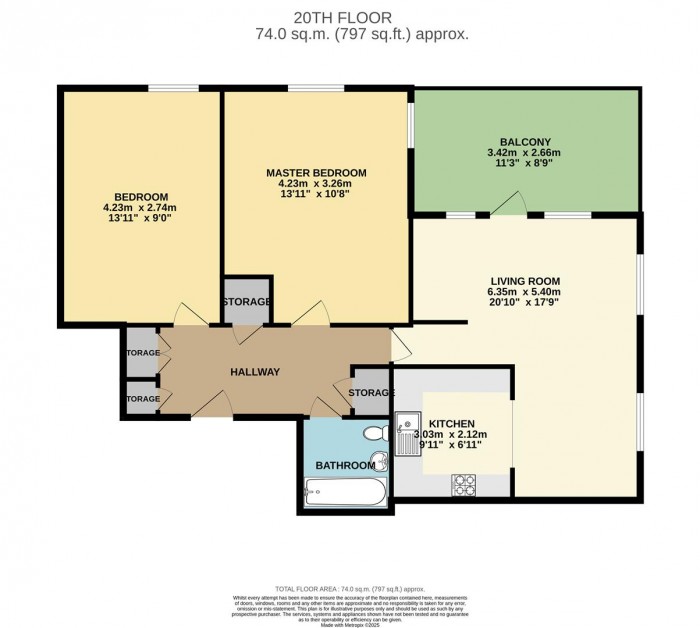 Floorplan for Cannon Road, London