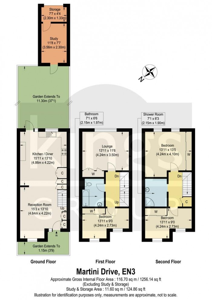 Floorplan for Martini Drive, Enfield