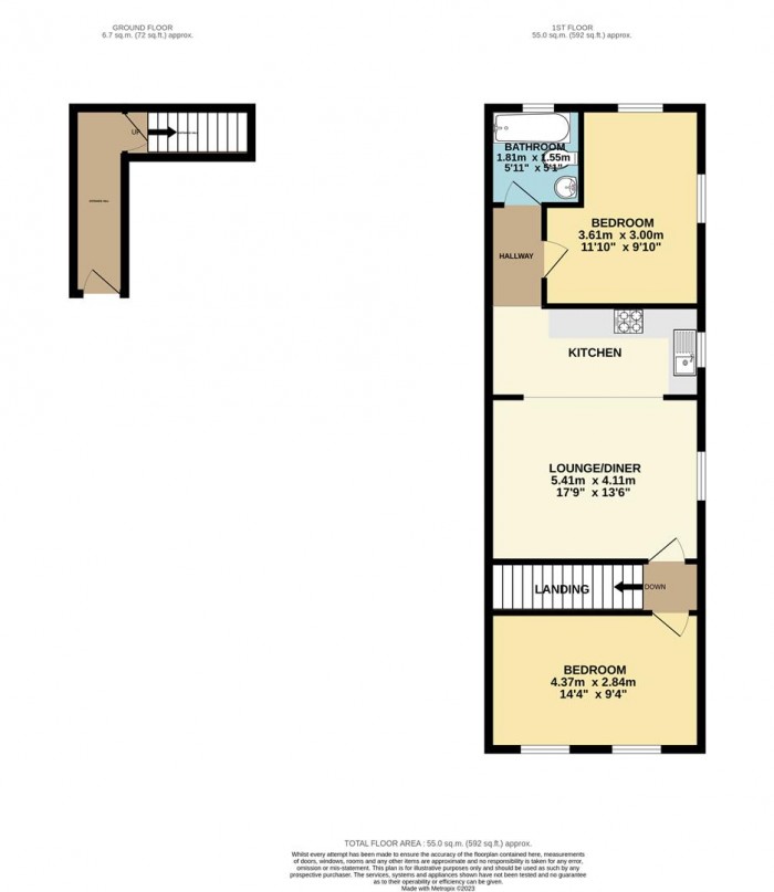 Floorplan for Kimberley Road, Walthamstow