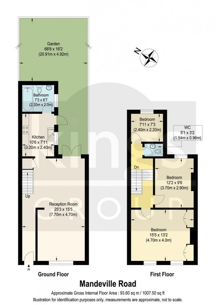 Floorplan for Mandeville Road, Enfield