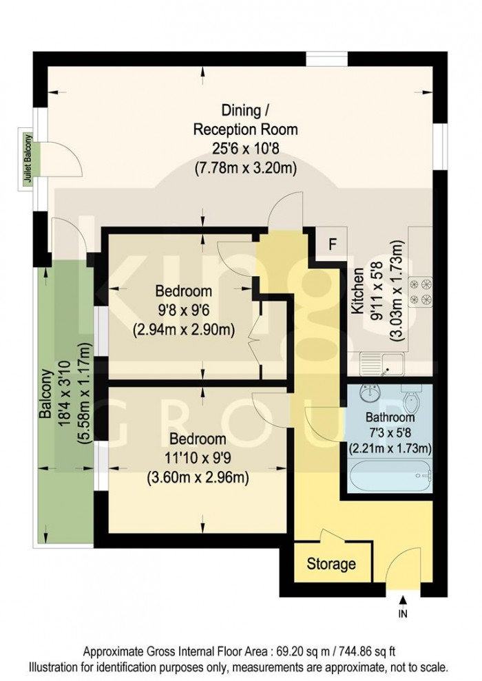 Floorplan for Garfield Road, Enfield