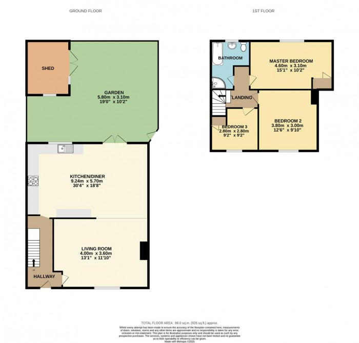 Floorplan for Devonshire Road., London