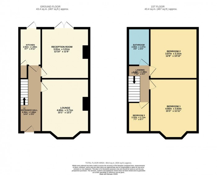 Floorplan for Bramley Close, London