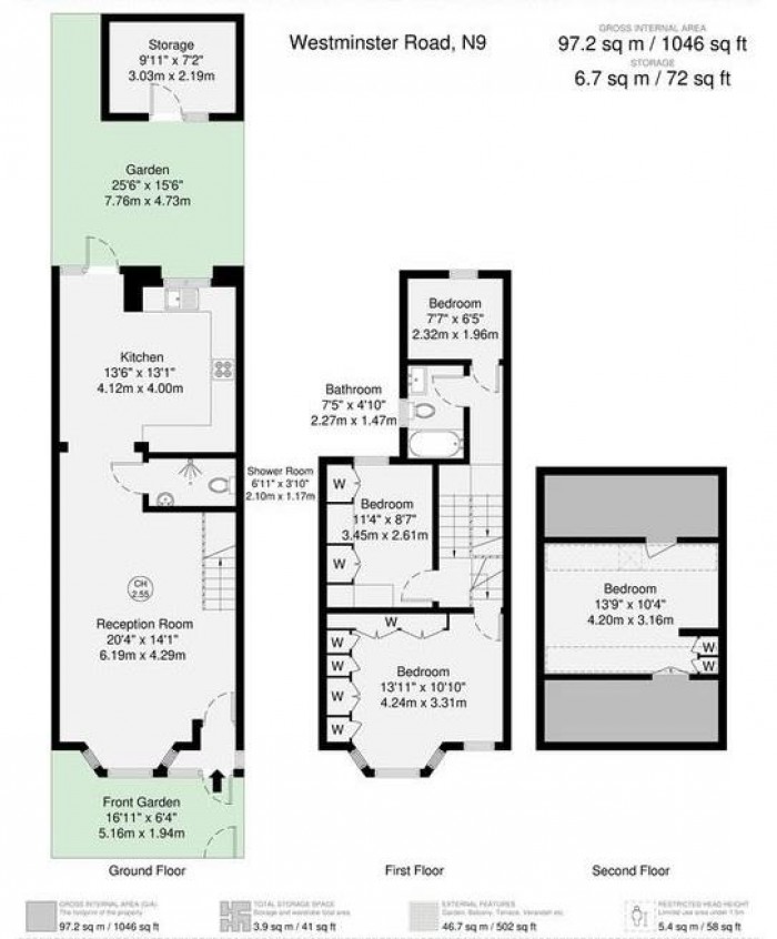 Floorplan for Westminster Road, Edmonton, N9