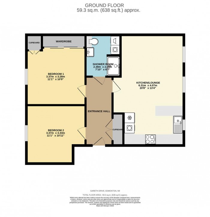 Floorplan for Gareth Drive, London
