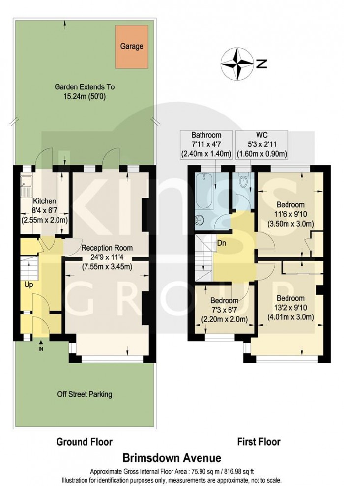 Floorplan for Brimsdown Avenue, Enfield