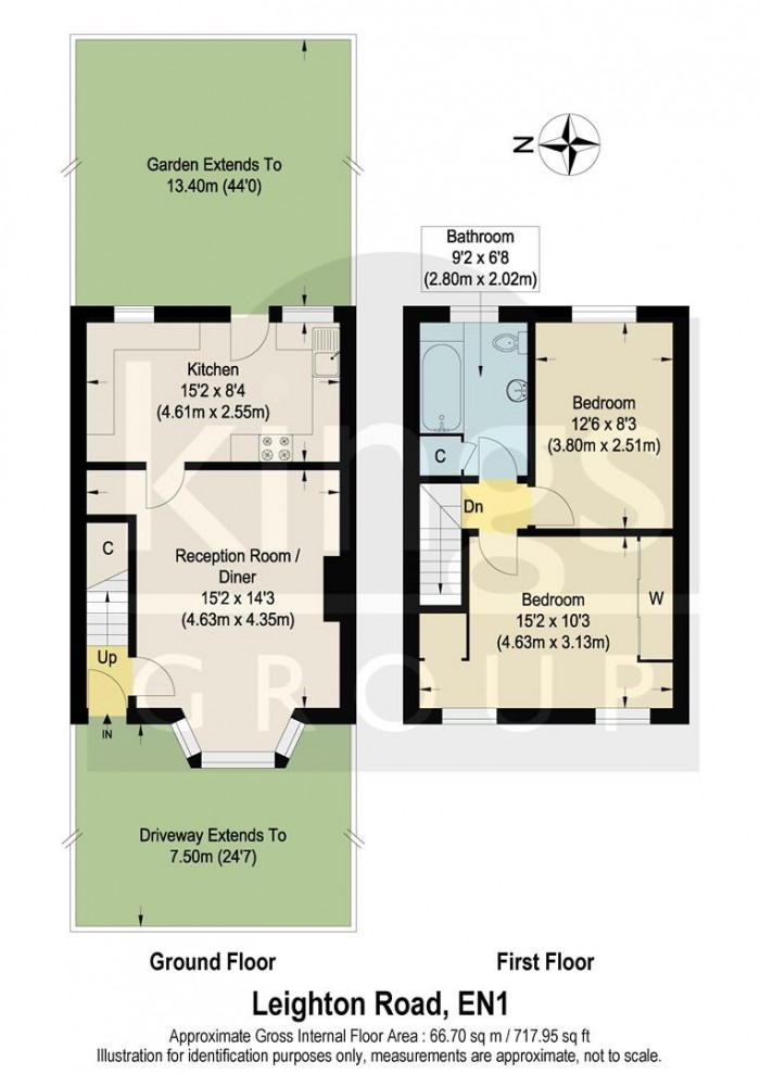 Floorplan for Leighton Road, Enfield