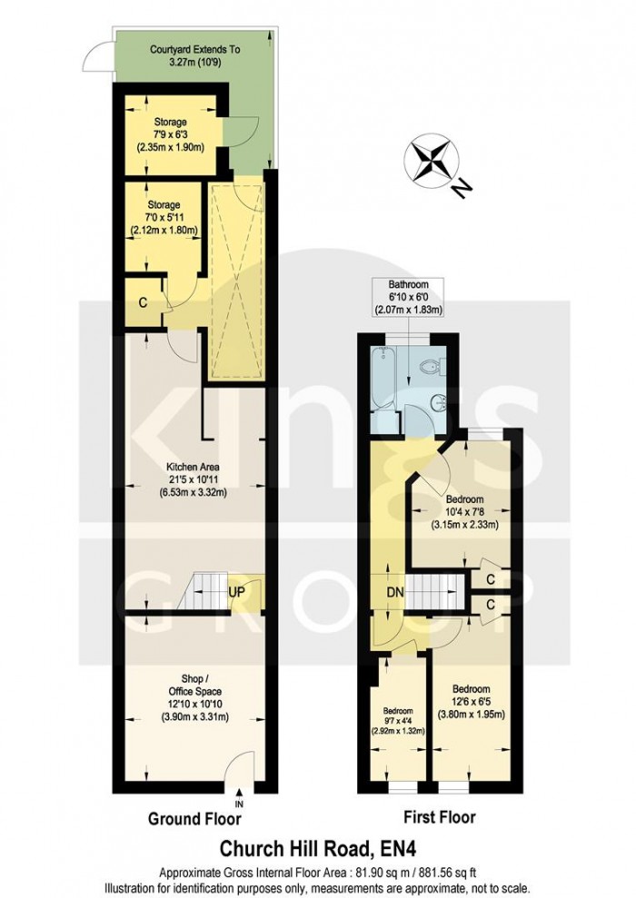 Floorplan for Church Hill Road, London