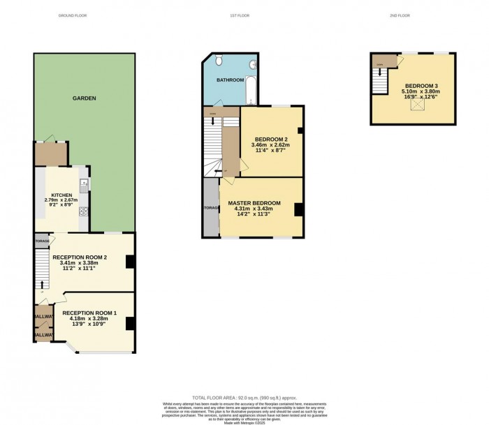 Floorplan for Seymour Avenue, London