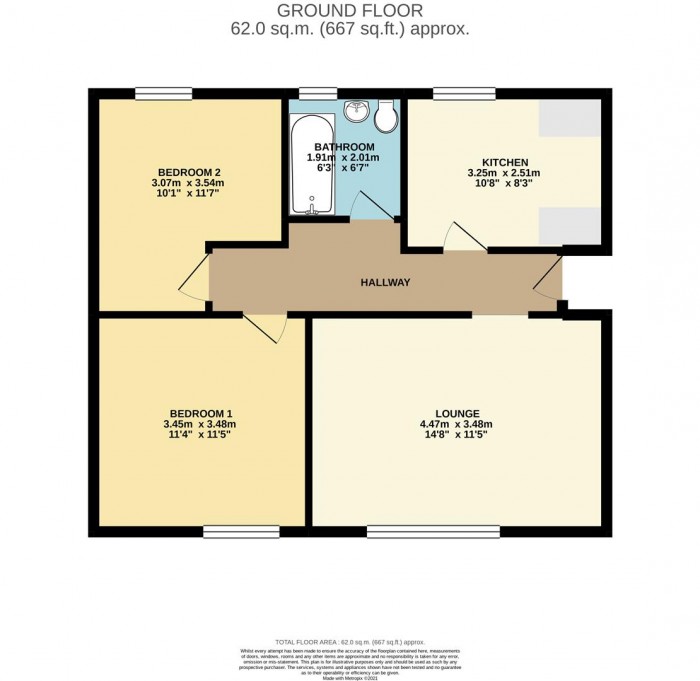 Floorplan for Lancaster House, Lancaster Road, Enfield
