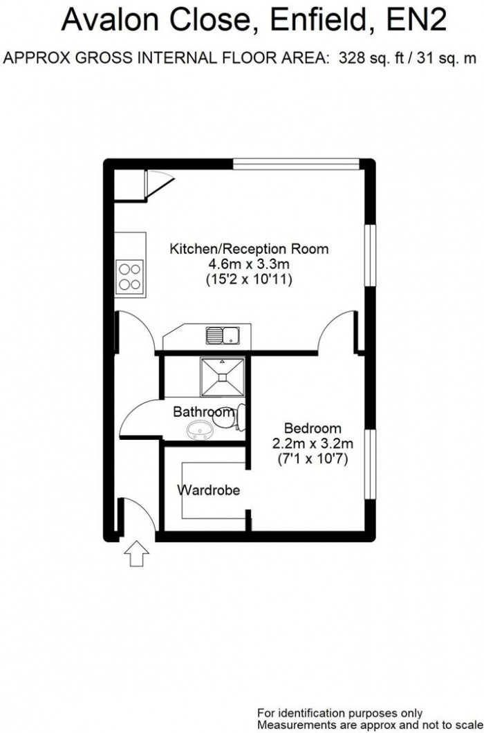Floorplan for Avalon Close, Enfield