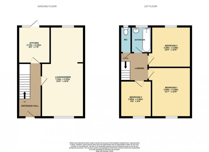 Floorplan for Downfield Road, Cheshunt, Waltham Cross
