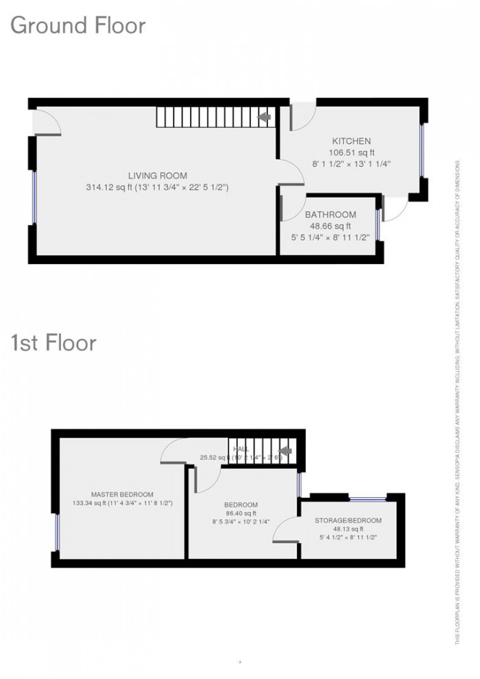 Floorplan for Greenfield Street, Waltham Abbey