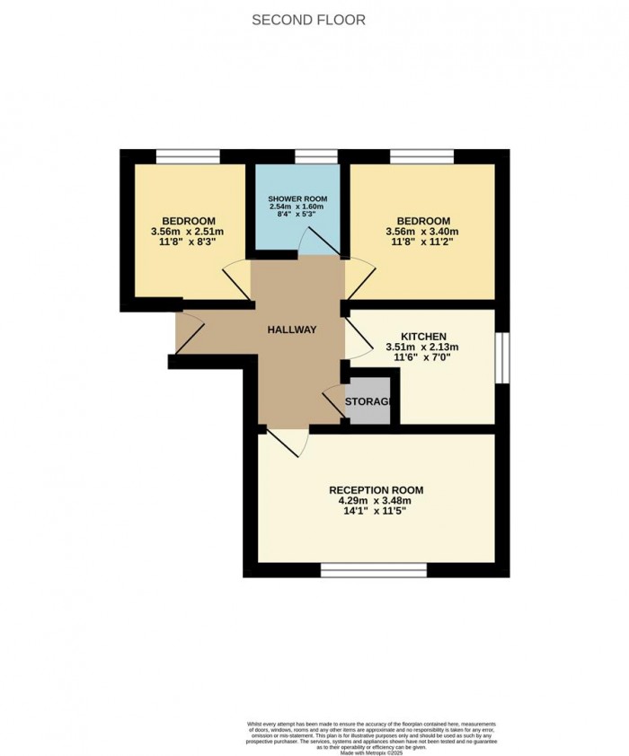 Floorplan for Wellington Road, Enfield