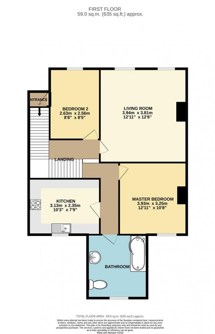 Floorplan for Vicarage Road, London