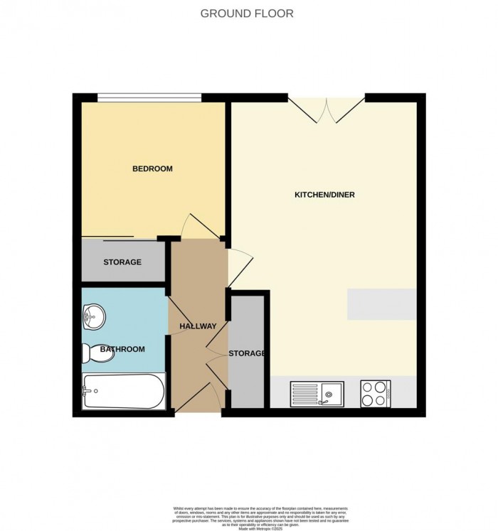 Floorplan for Faraday House, Velocity Way, Enfield
