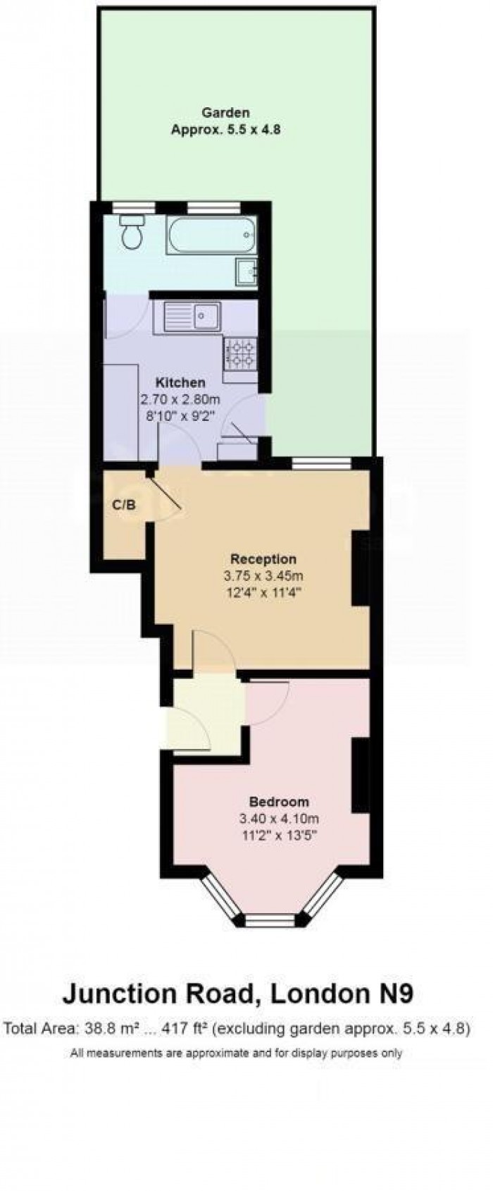 Floorplan for Junction Road, Edmonton, N9
