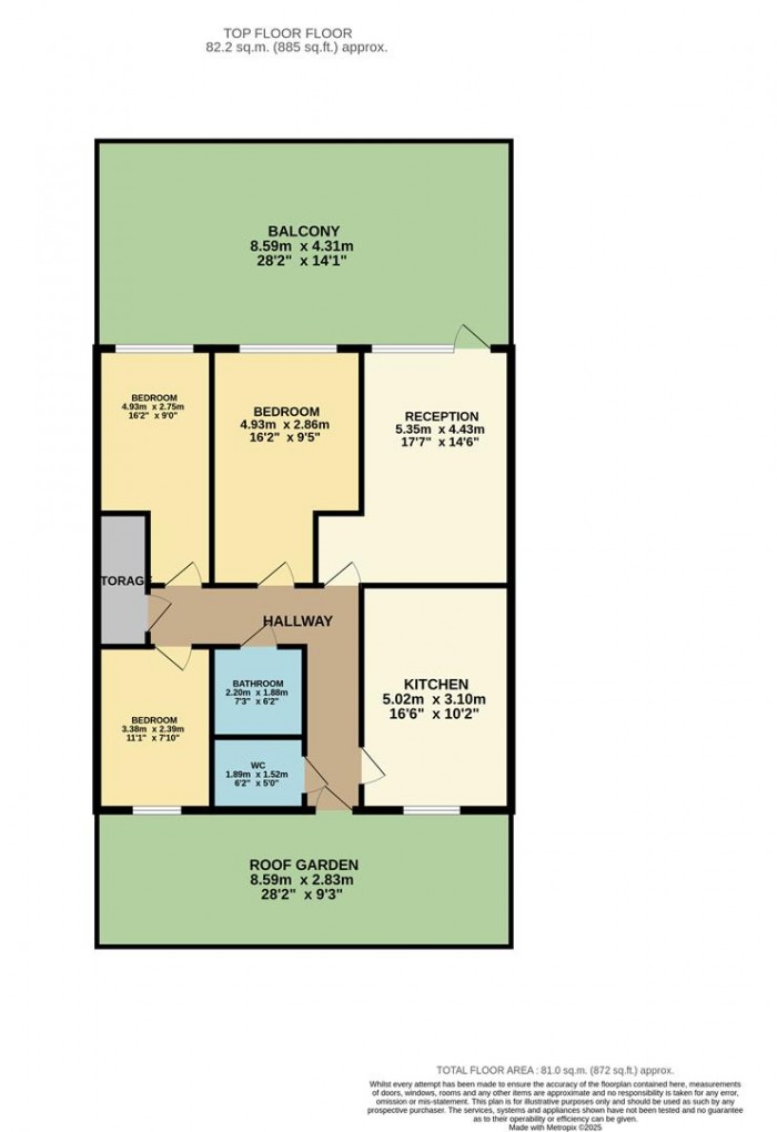 Floorplan for Fulbourne Road, London