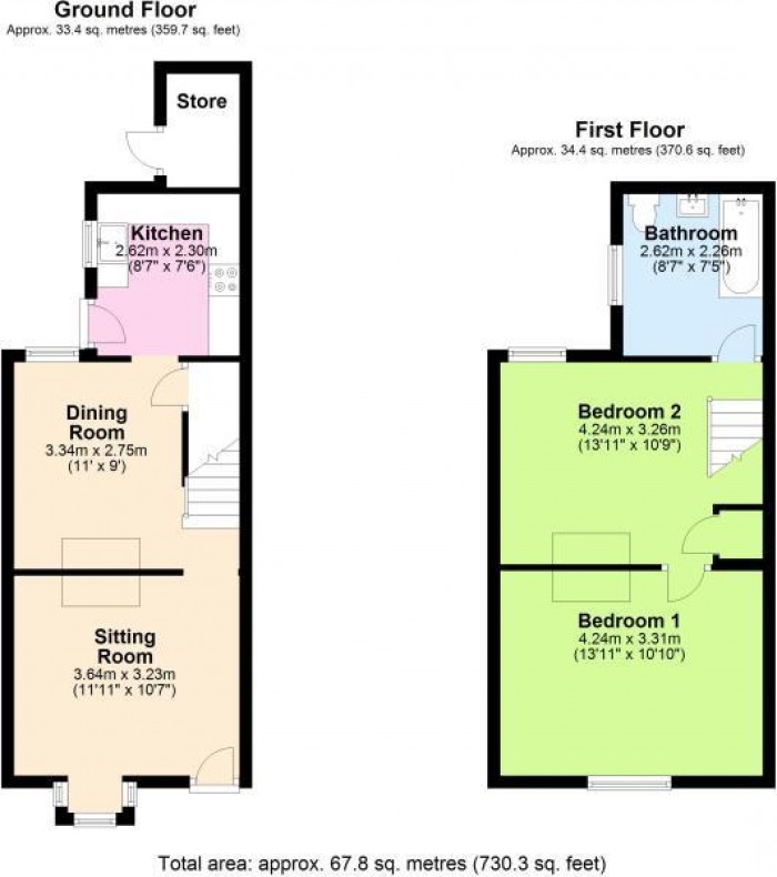 Floorplan for Wellington Street, Hertford