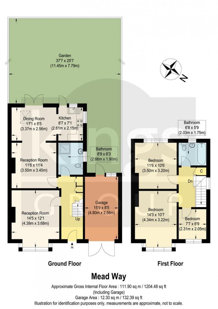 Floorplan for Meadway, Enfield