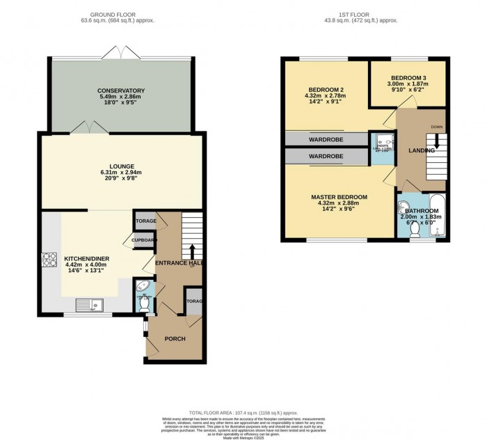 Floorplan for Tithelands, Harlow