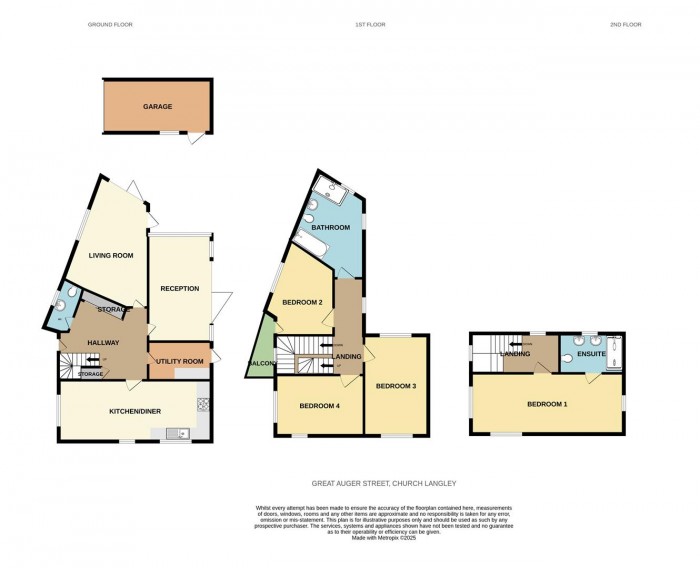 Floorplan for Great Auger Street, Newhall, Harlow