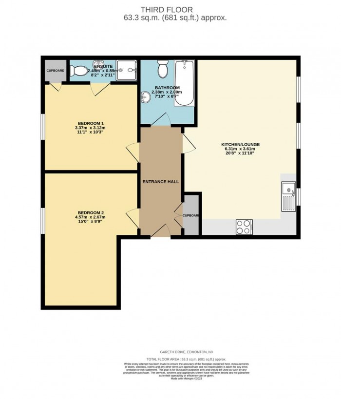 Floorplan for Gareth Drive, Edmonton, N9