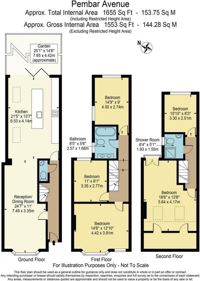 Floorplan for Pembar Avenue, London