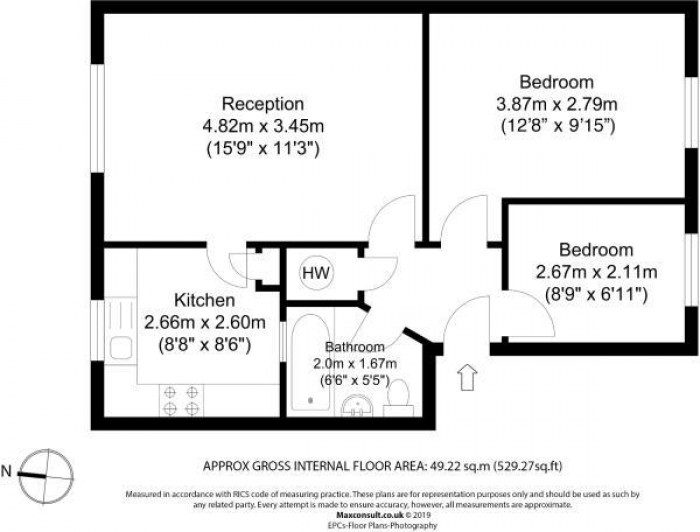 Floorplan for Liden Close, London
