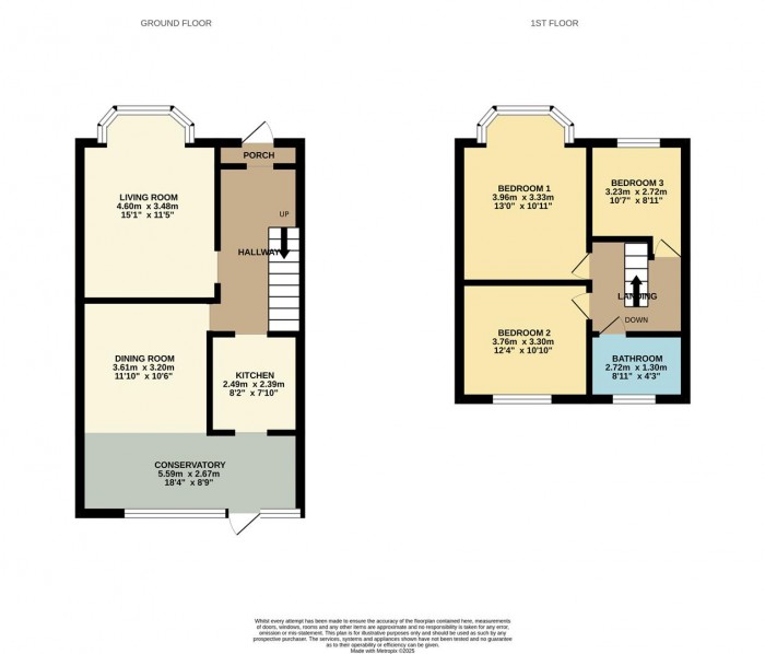 Floorplan for Buckingham Close, Enfield