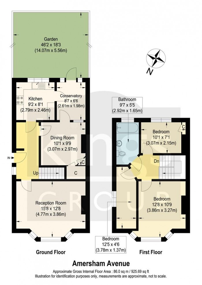 Floorplan for Amersham Avenue, Edmonton, N18