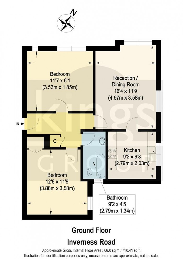 Floorplan for Inverness Road, Edmonton, N18