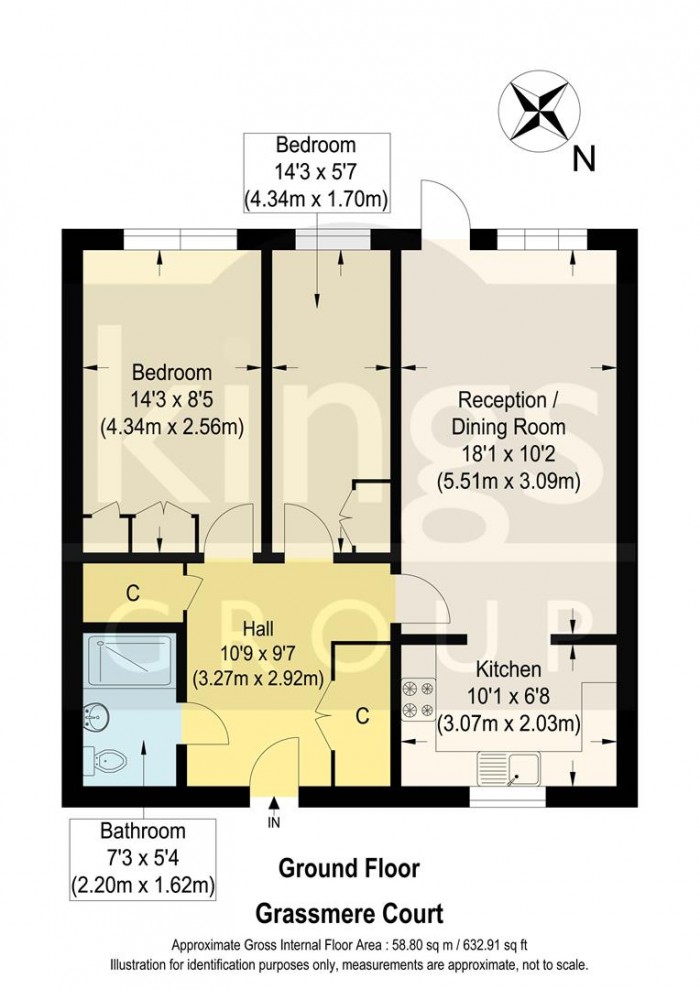 Floorplan for Village Road, Enfield
