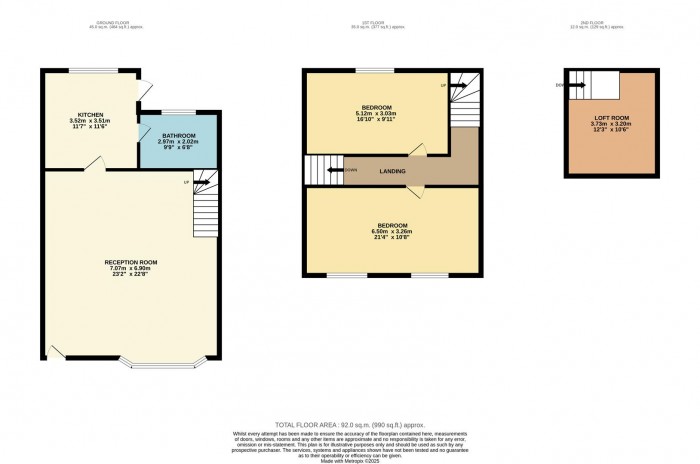 Floorplan for Goldsmith Road, London