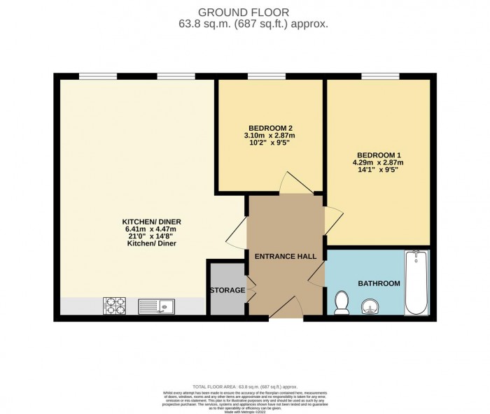 Floorplan for Burlington House, Swanfield Road, Waltham Cross