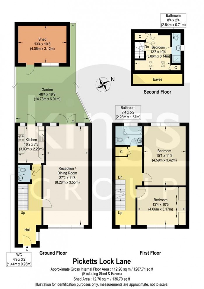 Floorplan for Picketts Lock Lane, Edmonton, N9