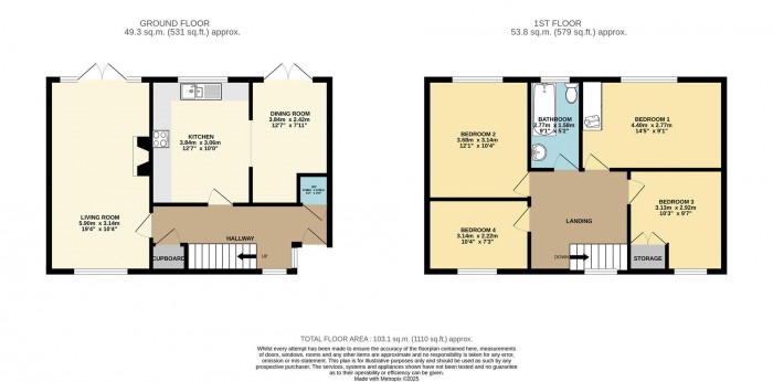 Floorplan for Arkwrights, Harlow