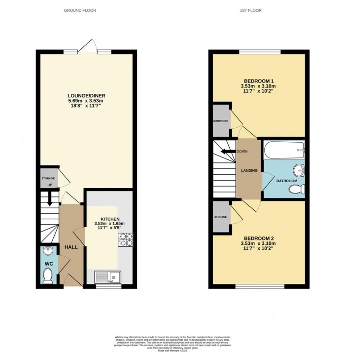 Floorplan for Rogers Close, Cheshunt, Waltham Cross