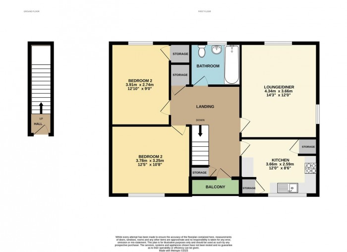 Floorplan for Norwood Close, Hertford