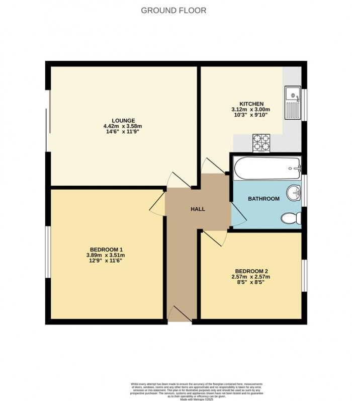 Floorplan for Bentley Road, Hertford