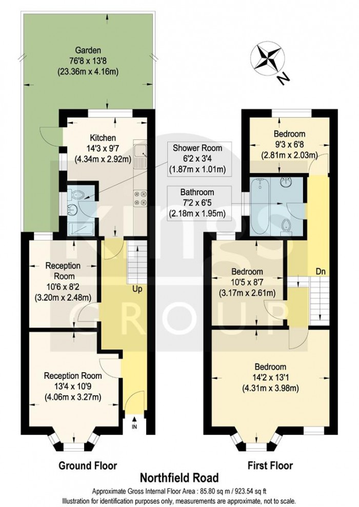 Floorplan for Northfield Road, Enfield