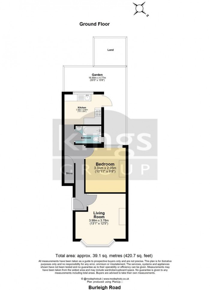 Floorplan for Burleigh Road, Enfield