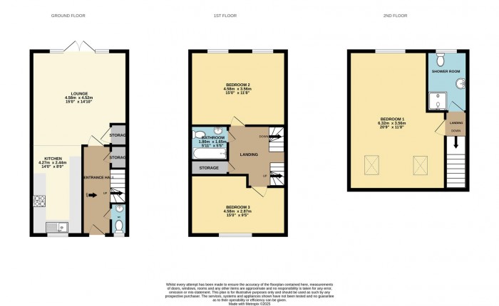 Floorplan for Wycliffe Close, Cheshunt, Waltham Cross