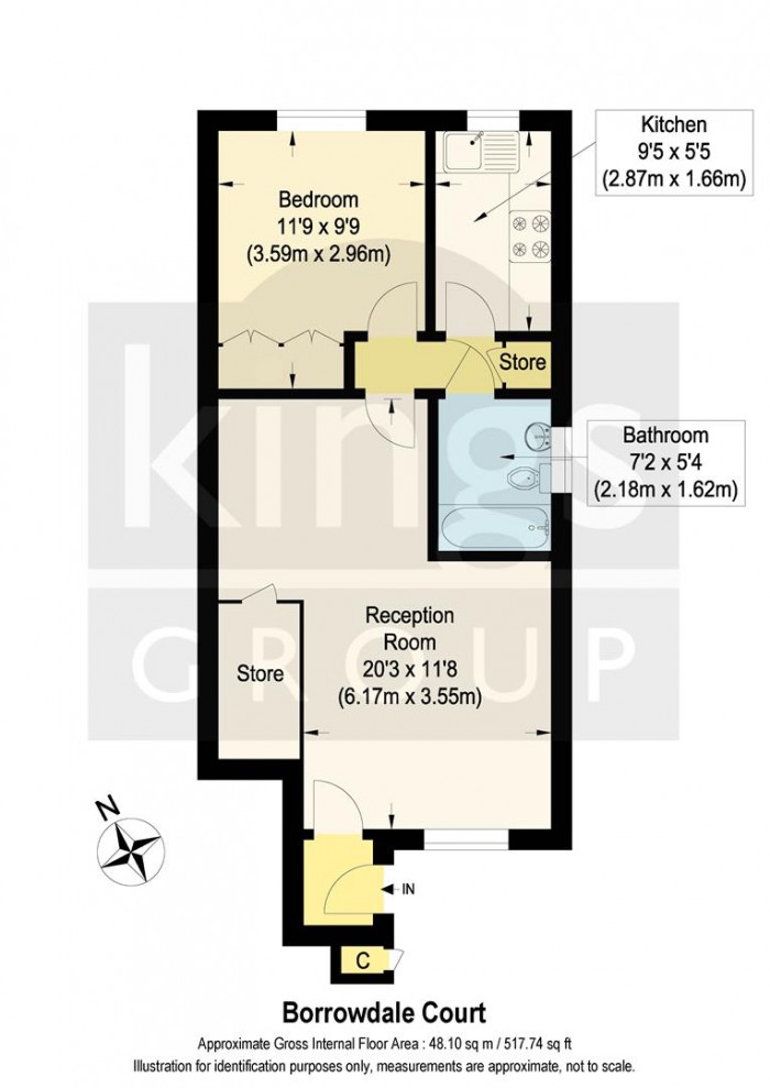 Floorplan for Gordon Hill, Enfield