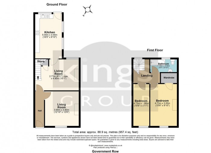 Floorplan for Government Row, Enfield