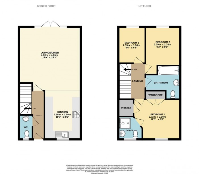 Floorplan for Aldermere Avenue, Cheshunt, Waltham Cross
