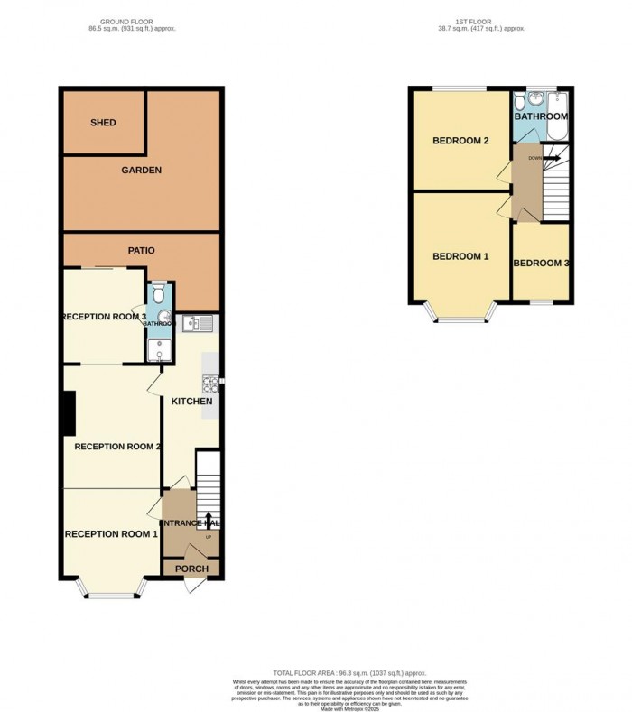 Floorplan for Arbour Road, Enfield