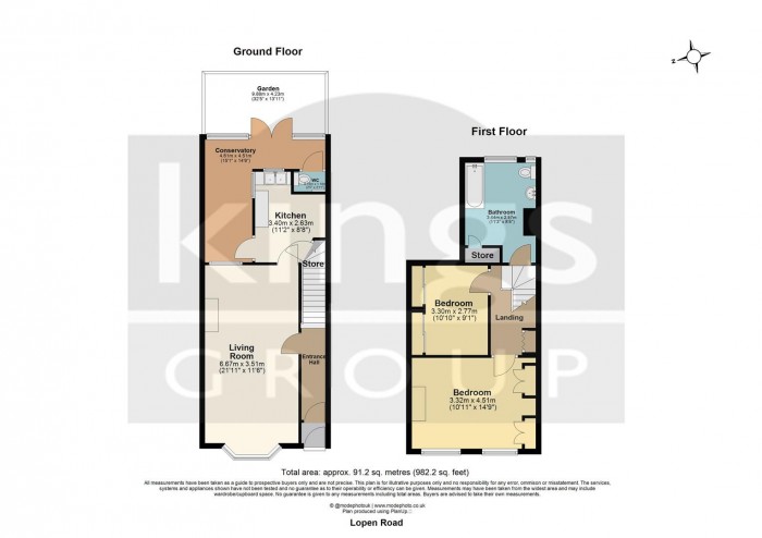 Floorplan for Lopen Road, Edmonton, N18